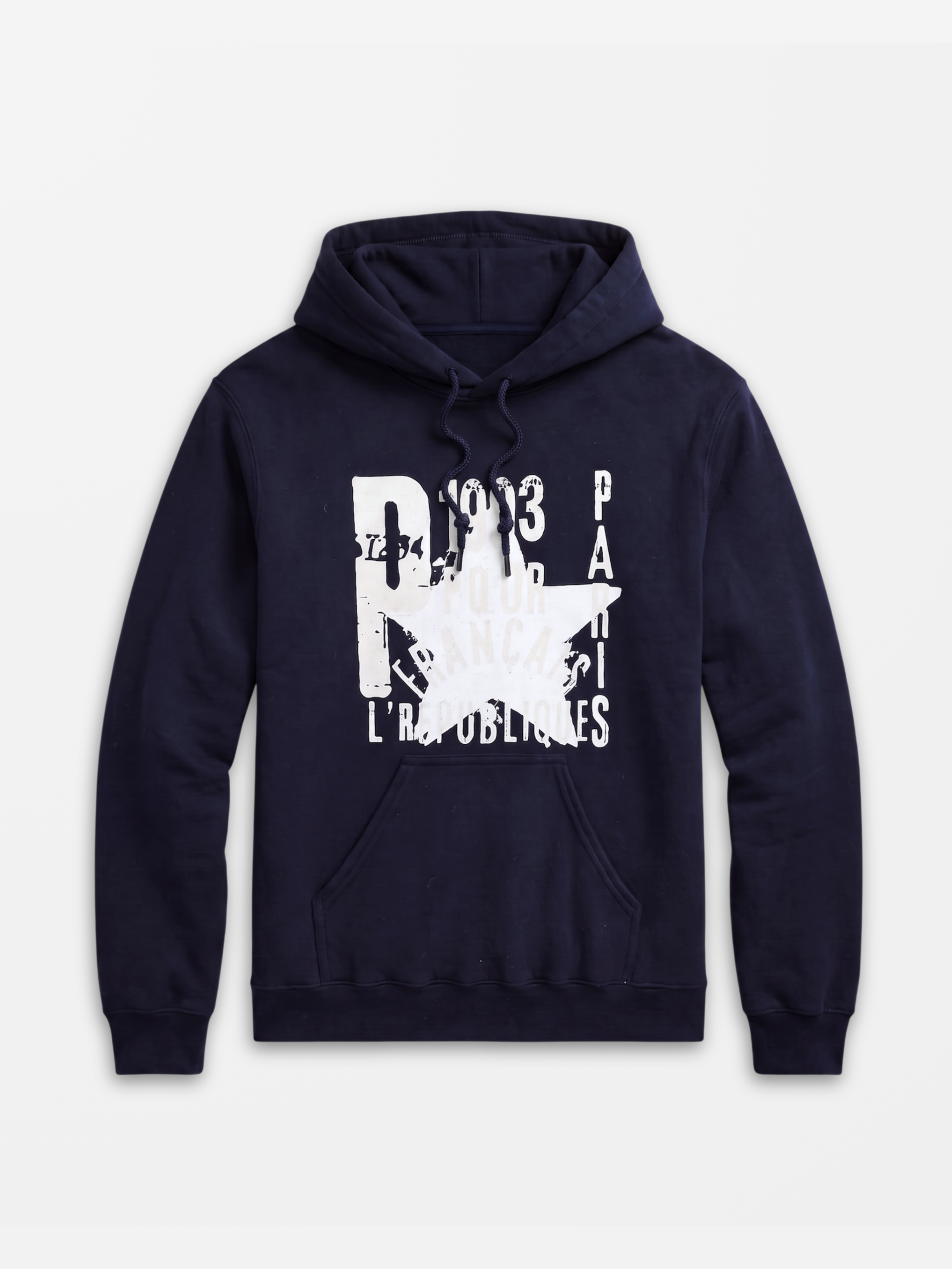 Paris Star Hoodie - Navy Blue – Zandro Studio