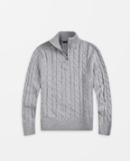 Cable-knit half-zip