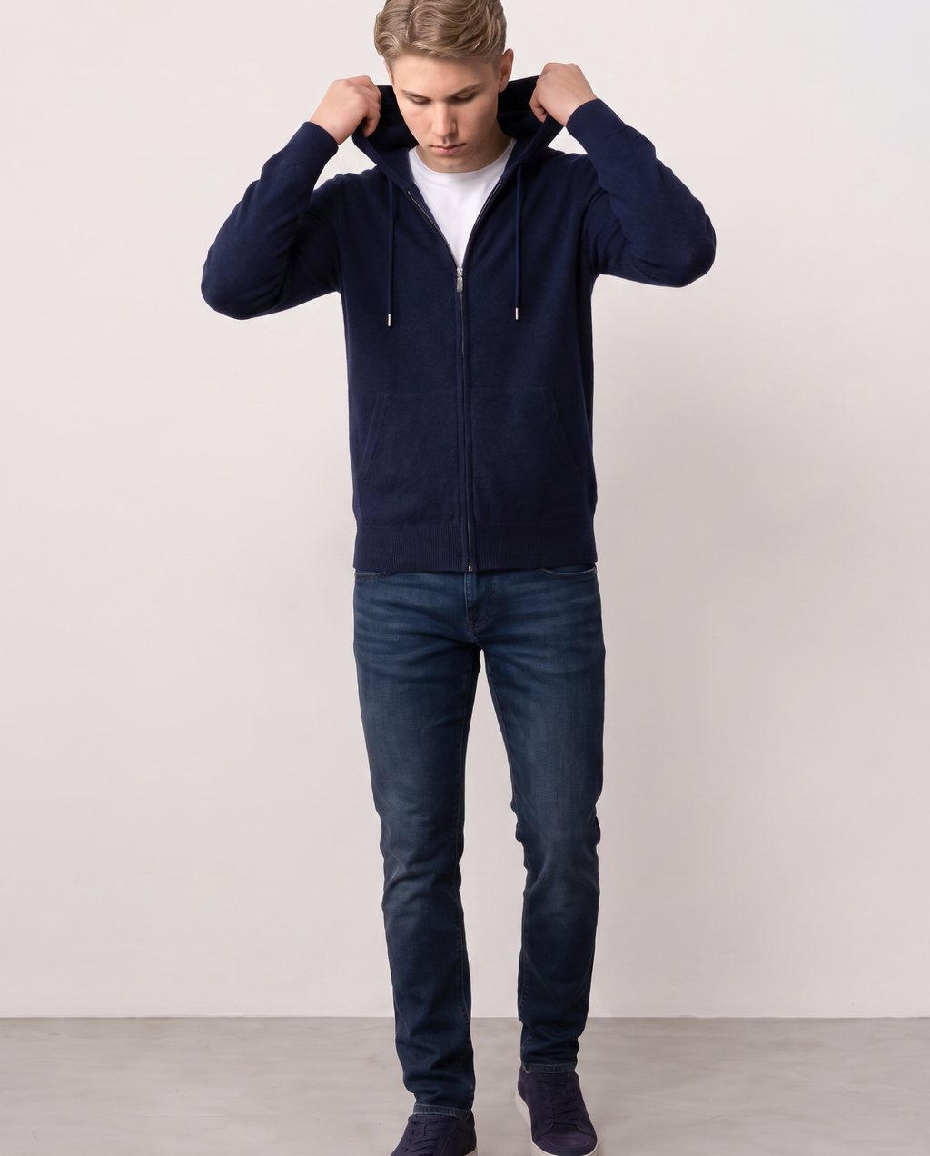Merino Wool Zip Hoodie