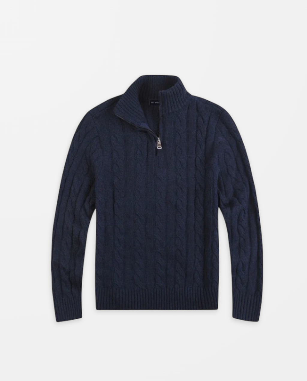 Cable-knit half-zip – Zandro Studio